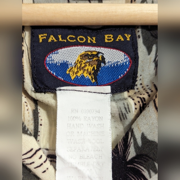 Falcon Bay Hawaiin Tropical Beach button front shirt size 3XL - Picture 12 of 12